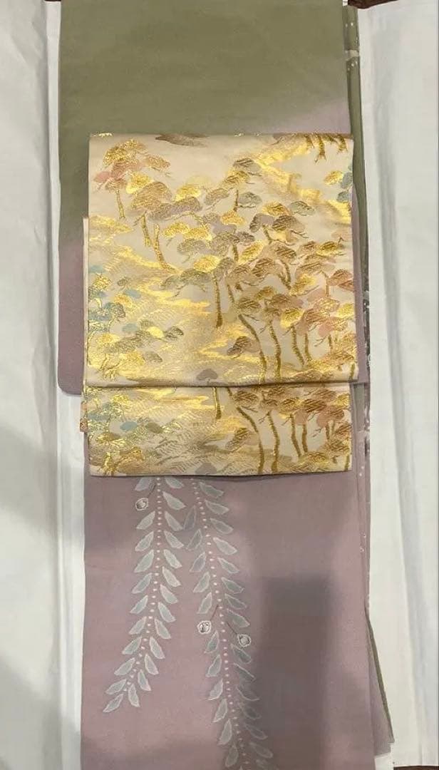 美品　着物　辻ヶ花　正絹　訪問　袷　広襟