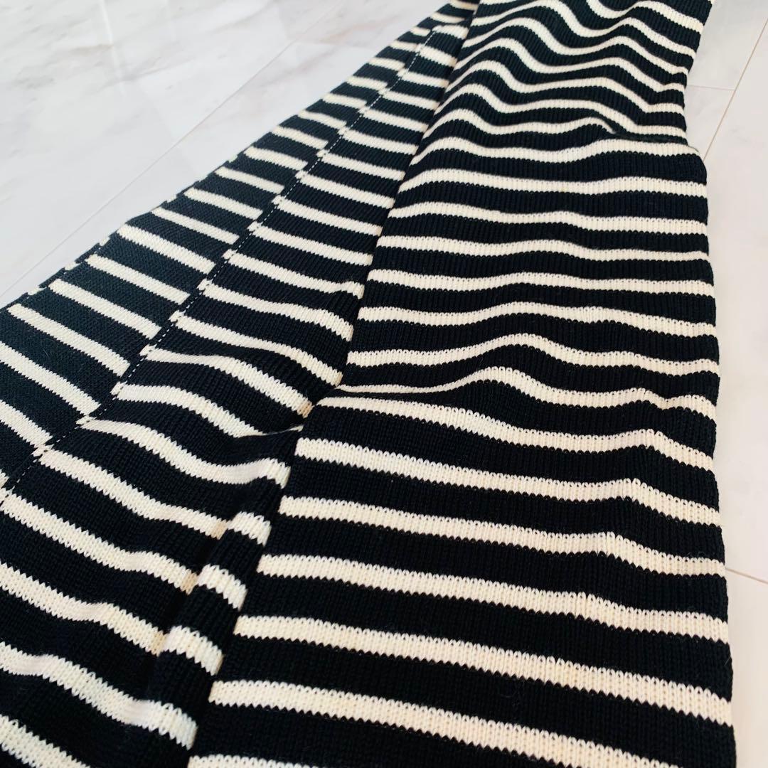 SAINT LAURENT Paris サンローラン パリ　ボーダー　マフラー