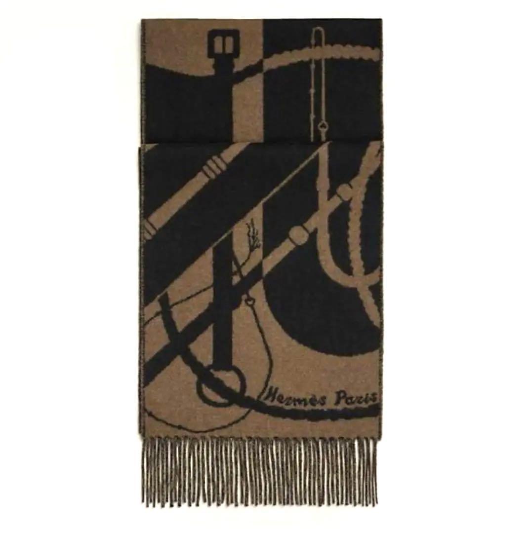 【新品未使用】HERMES カシミヤ100% マフラー