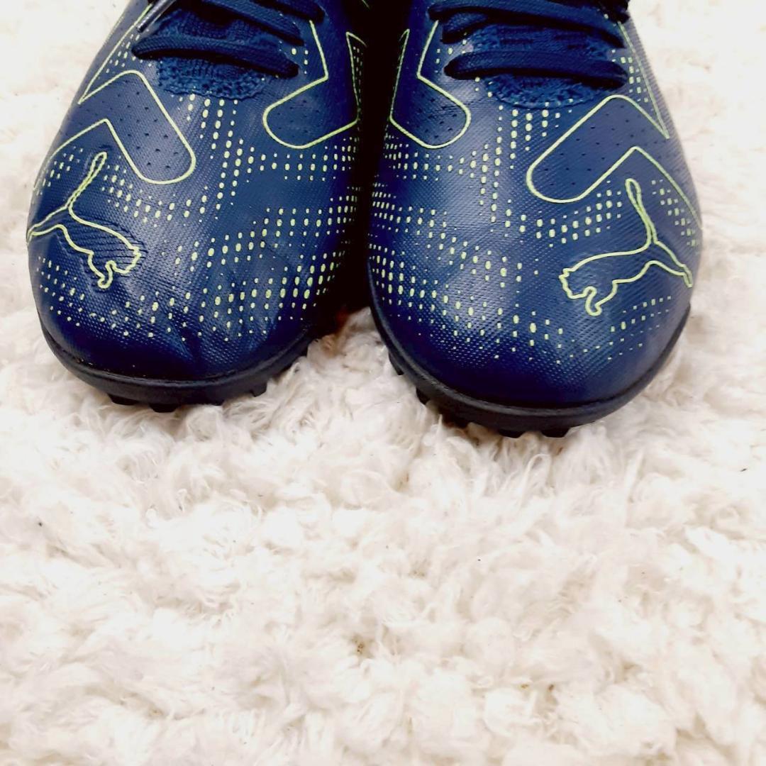 美品 27㎝◎PUMA プーマ サッカートレーニングシューズ ネイビー ライム