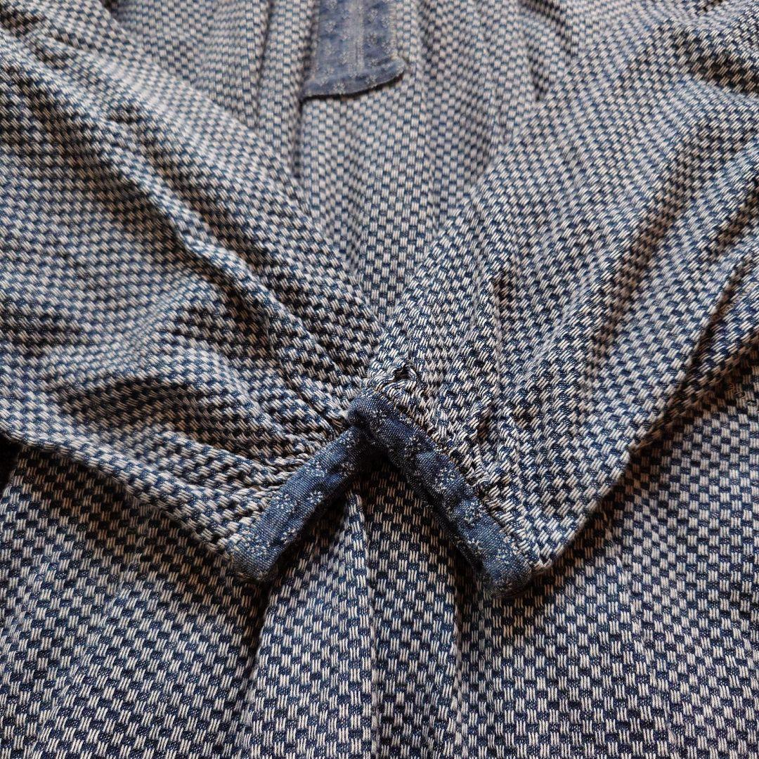 希少　45R　お祭り限定　パッチワーク　インディゴ　プルオーバー　リネン　刺繍