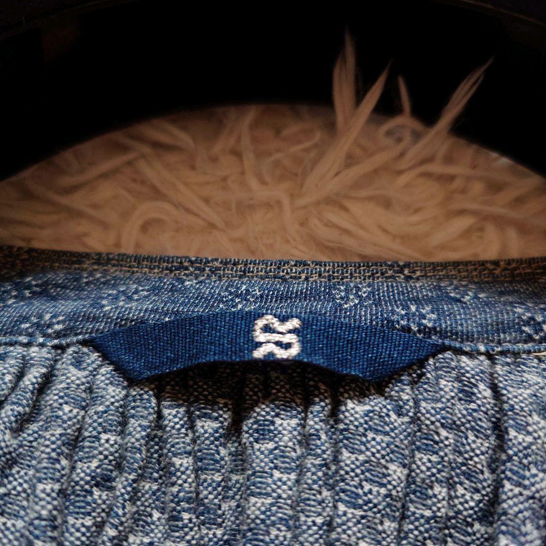 希少　45R　お祭り限定　パッチワーク　インディゴ　プルオーバー　リネン　刺繍