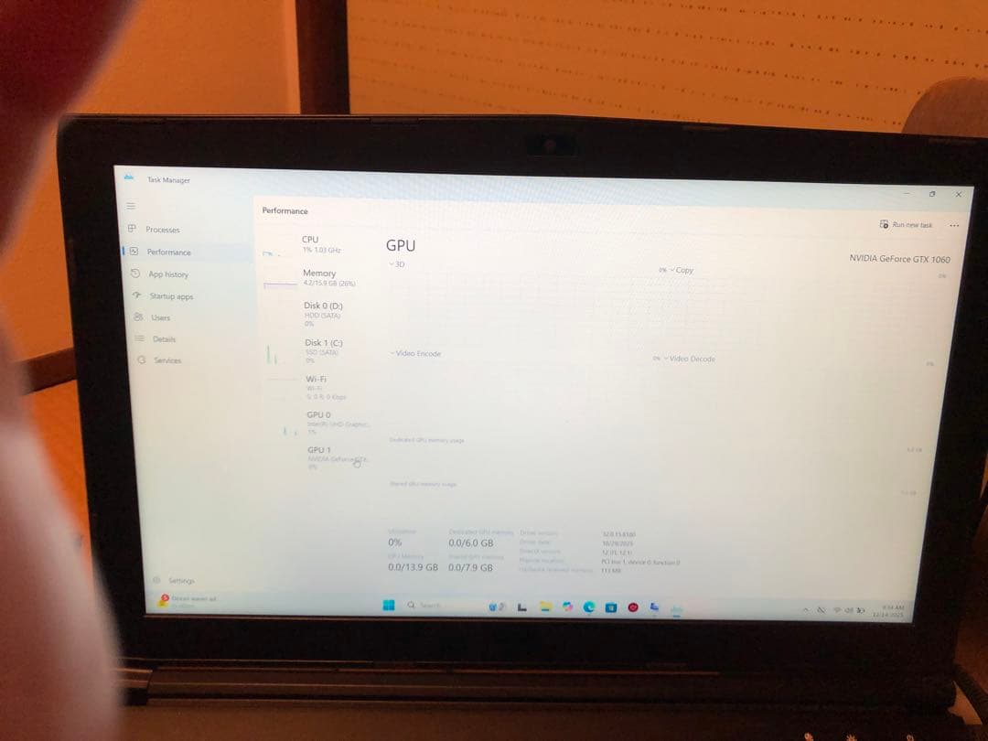 GALLERIAゲーミングノーPC core i7-8750H GTX1060