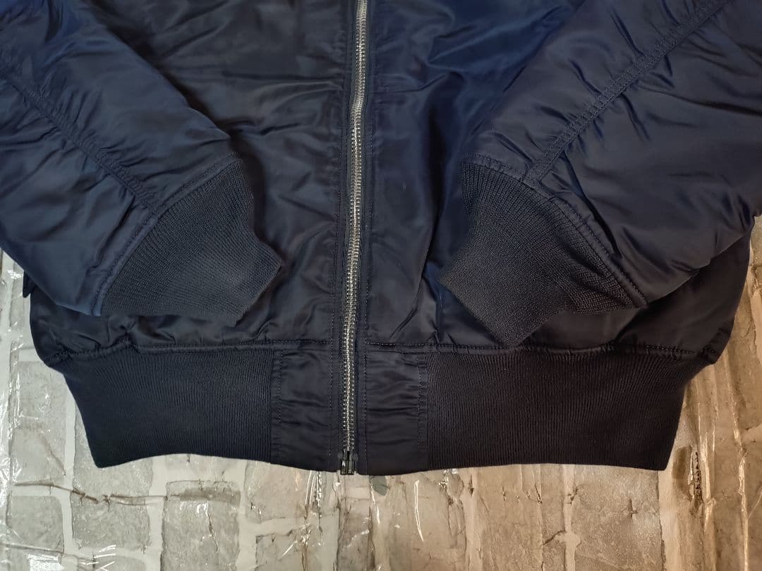 【美品】【希少XLサイズ】【希少ネイビー】【アルファ】【MA-1】