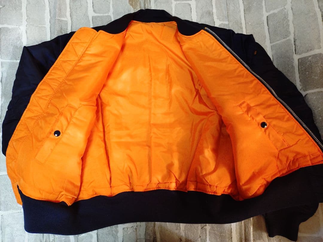 【美品】【希少XLサイズ】【希少ネイビー】【アルファ】【MA-1】