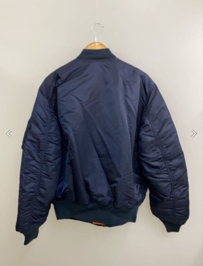 【美品】【希少XLサイズ】【希少ネイビー】【アルファ】【MA-1】