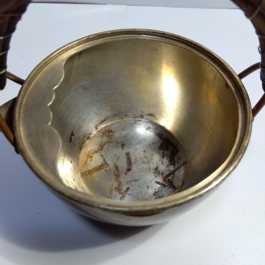 煎茶器　純銀摘付　須赤急須　京都　金谷五郎三郎　共箱　大正期頃