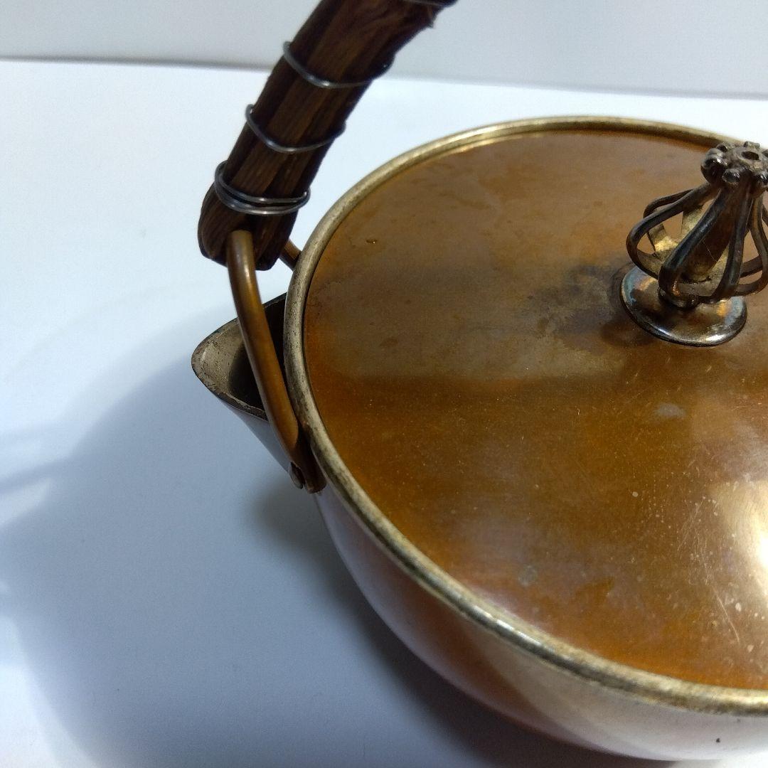 煎茶器　純銀摘付　須赤急須　京都　金谷五郎三郎　共箱　大正期頃