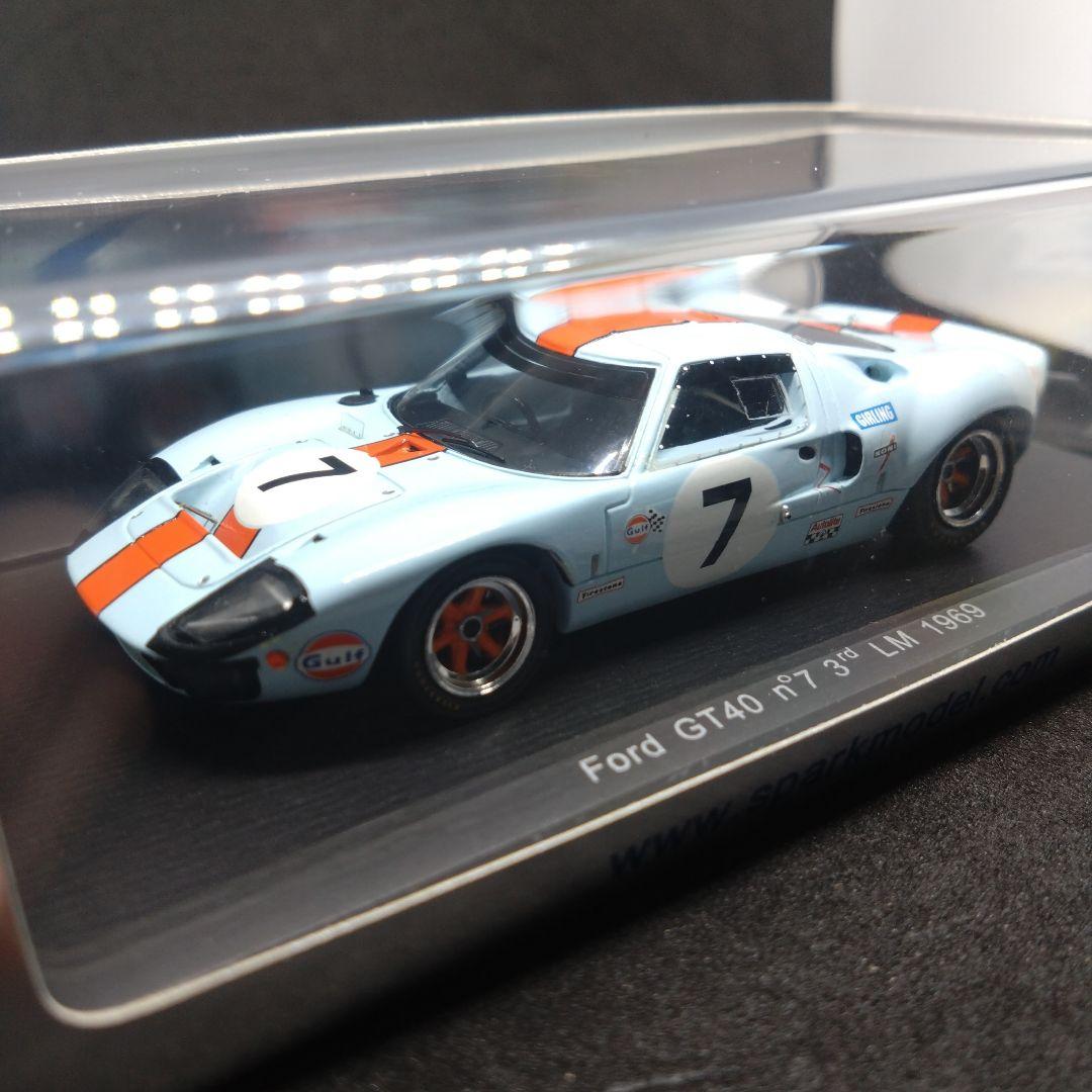 スパーク 1/43 フォード GT40 1969 ル・マン24時間 3位 ガルフ