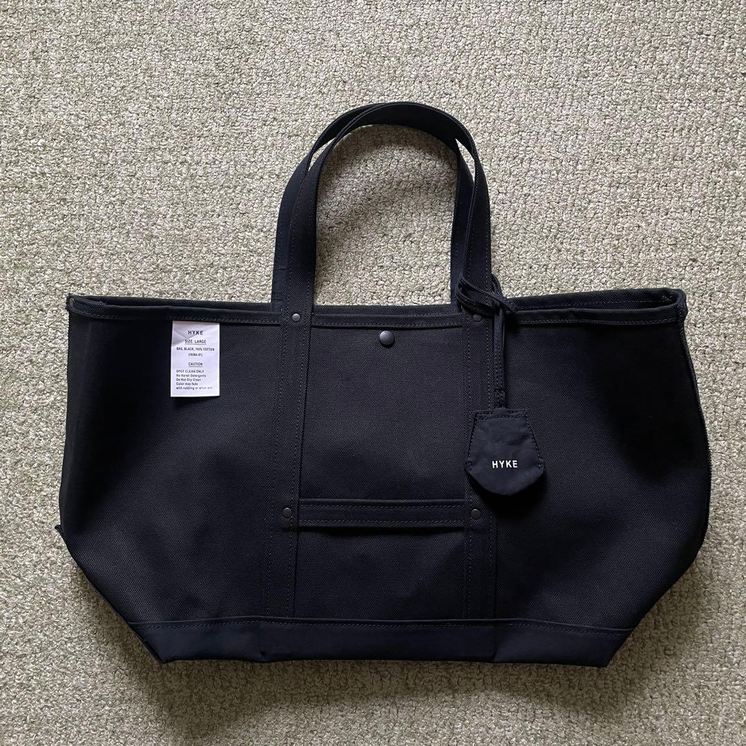 バッグ 26SS HYKE Tote Bag Large Black