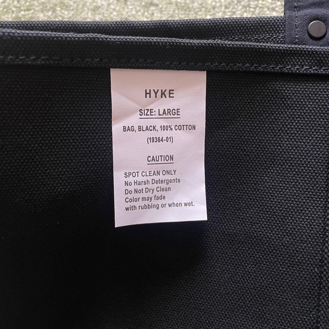 バッグ 26SS HYKE Tote Bag Large Black