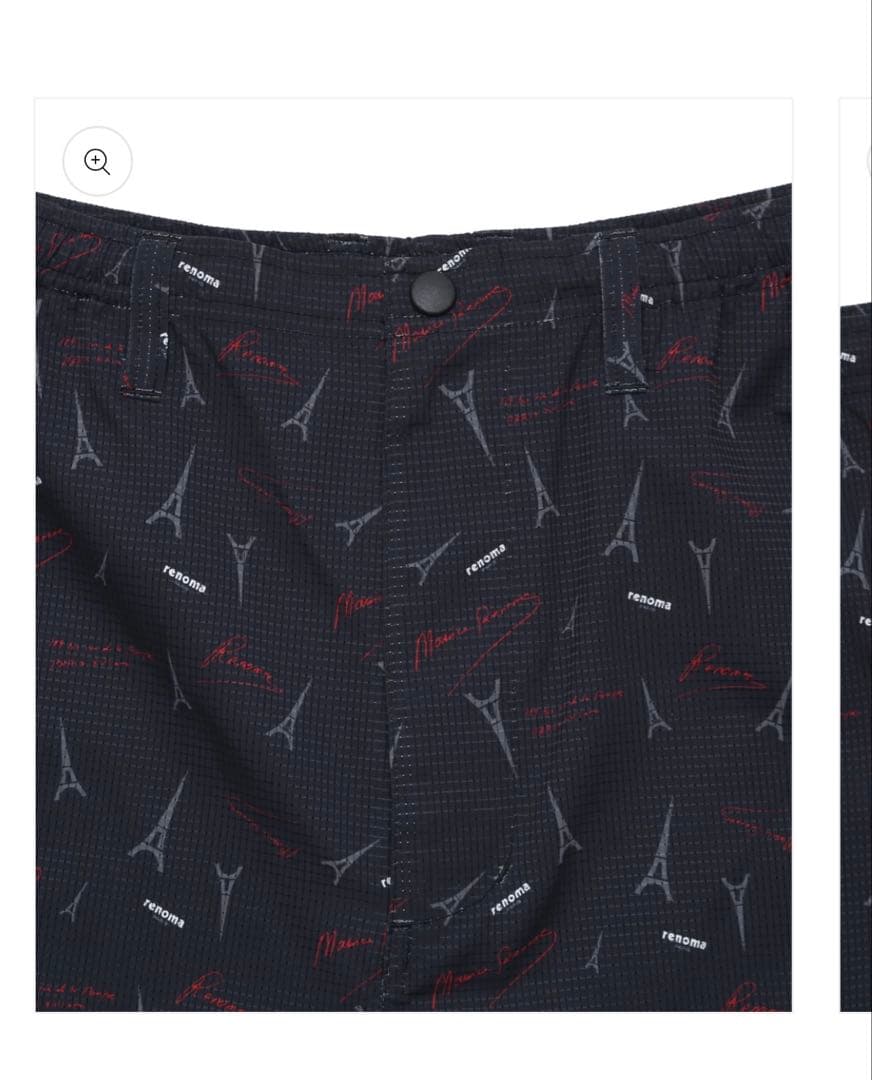 新品未使用　renoma golf print shorts レノマゴルフ
