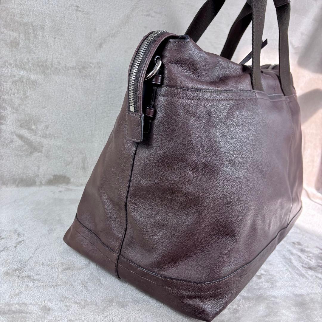 美品　COACH コーチ　ボストンバッグ　ダークブラウン　2way 本革レザー