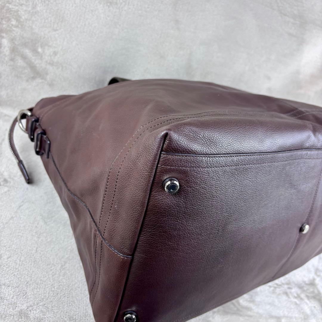 美品　COACH コーチ　ボストンバッグ　ダークブラウン　2way 本革レザー