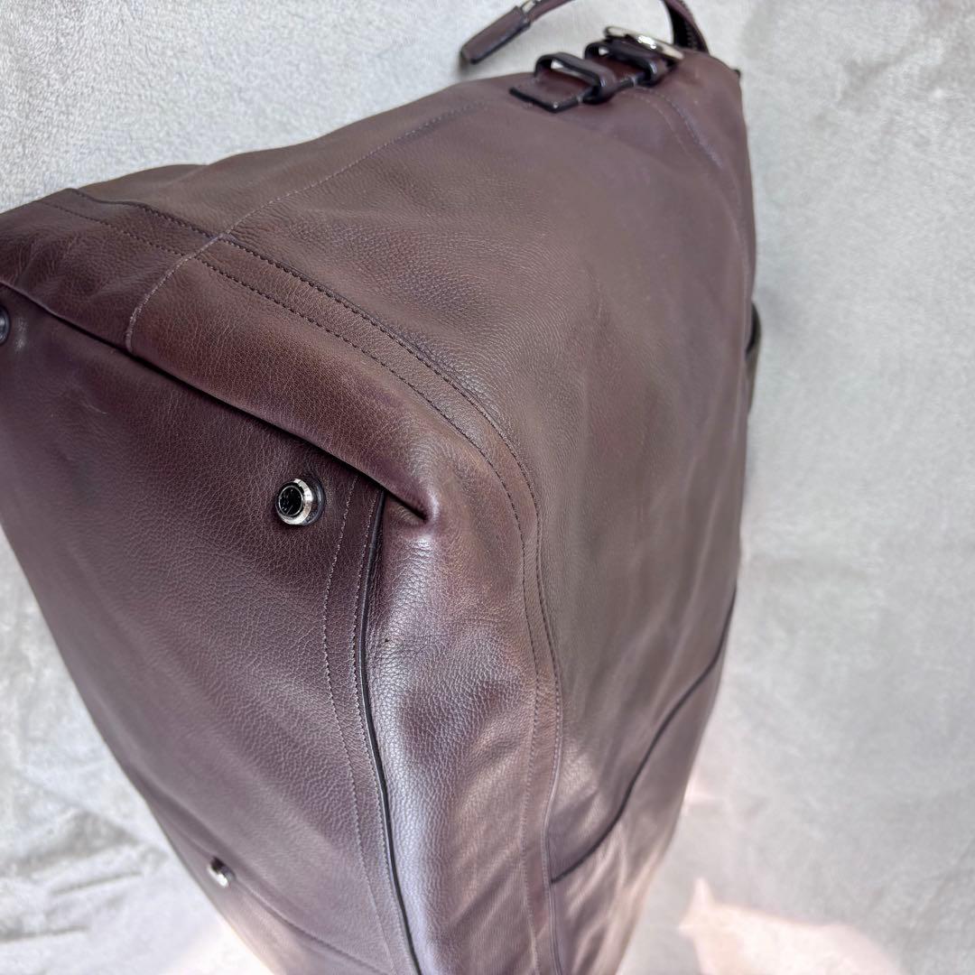 美品　COACH コーチ　ボストンバッグ　ダークブラウン　2way 本革レザー