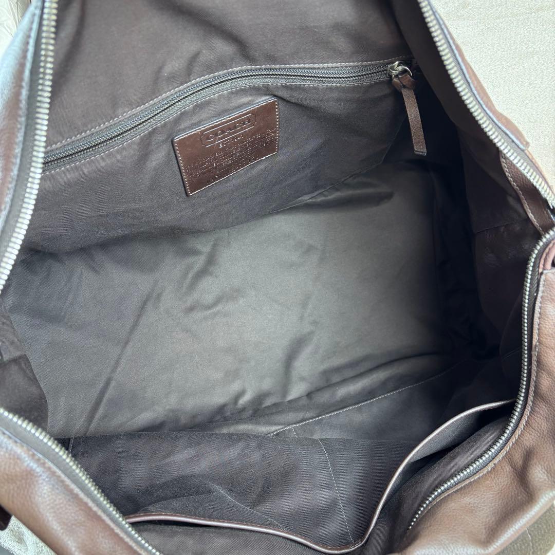 美品　COACH コーチ　ボストンバッグ　ダークブラウン　2way 本革レザー