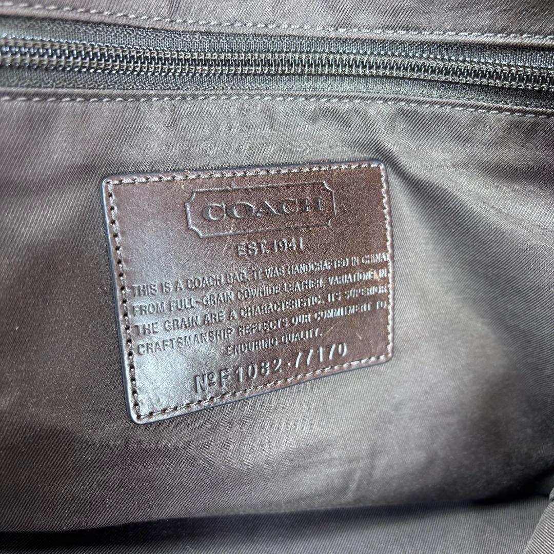 美品　COACH コーチ　ボストンバッグ　ダークブラウン　2way 本革レザー