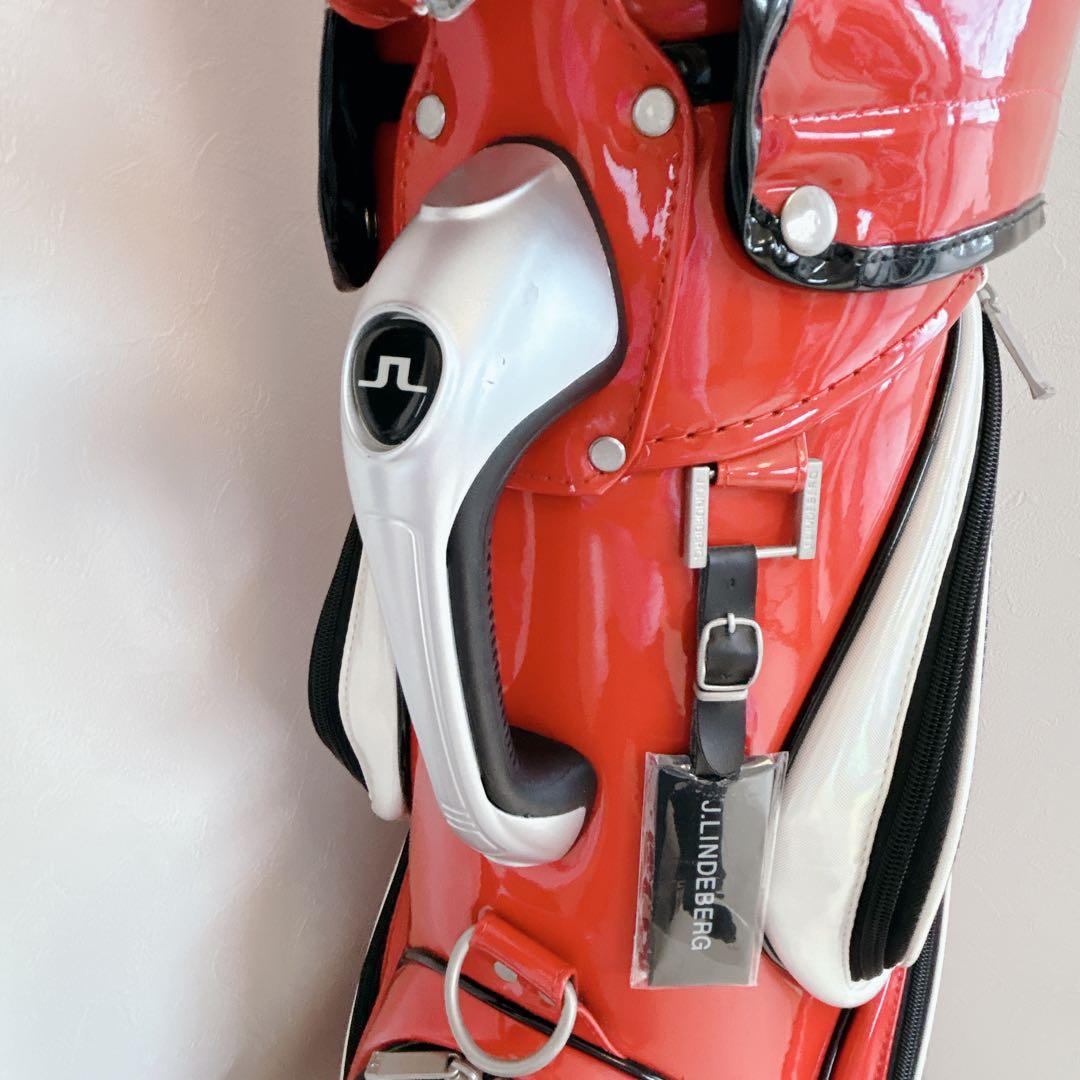 極美品 J.LINDEBERG ジェイリンドバーグ キャディバッグ 赤