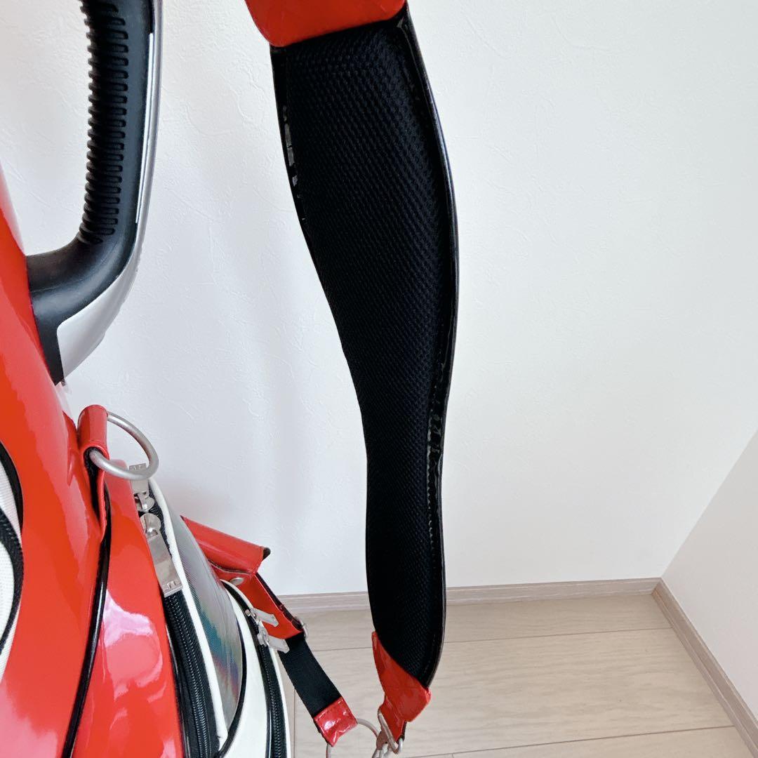 極美品 J.LINDEBERG ジェイリンドバーグ キャディバッグ 赤