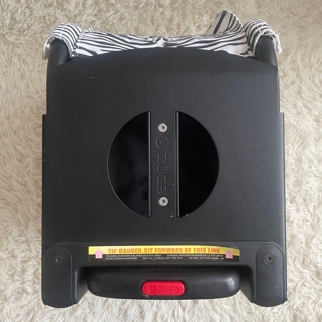 【希少デザイン】zūCA ゼブラ柄 キャリーカート　座れる　光るタイヤ