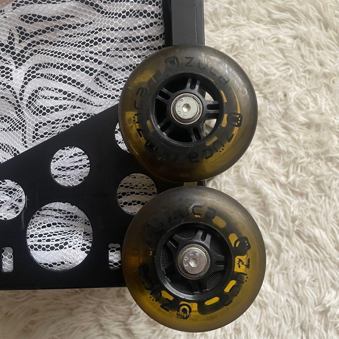 【希少デザイン】zūCA ゼブラ柄 キャリーカート　座れる　光るタイヤ