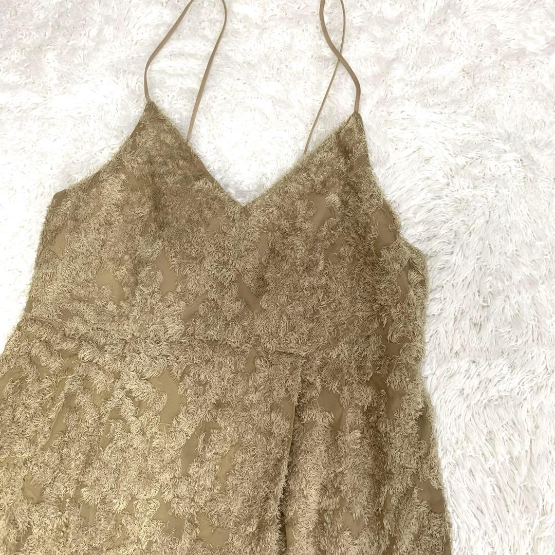 【新品タグ付き】CLANE フリンジキャミソールオールインワン ベージュ