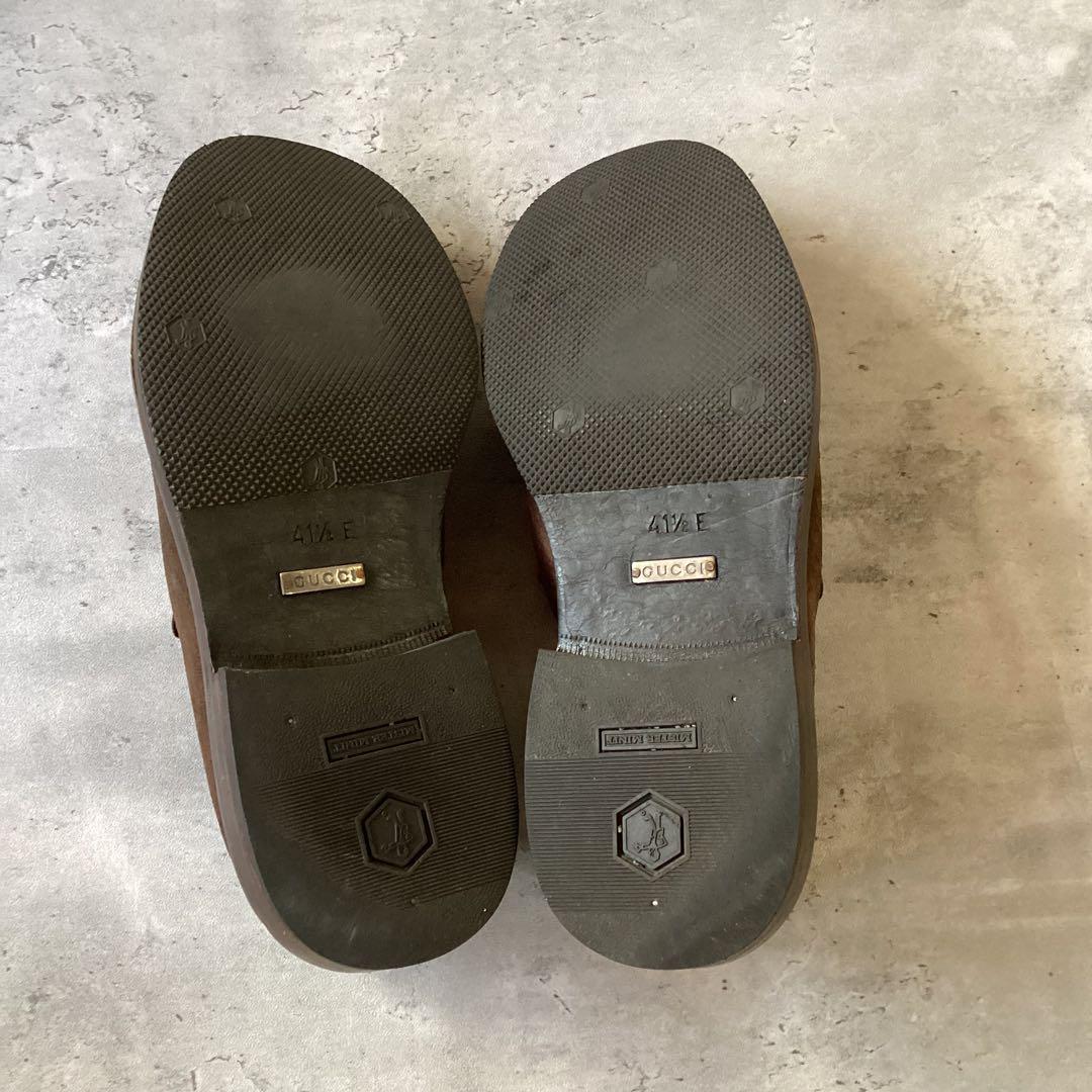 Gucci グッチ ローファー　スウェード調　ブラウン