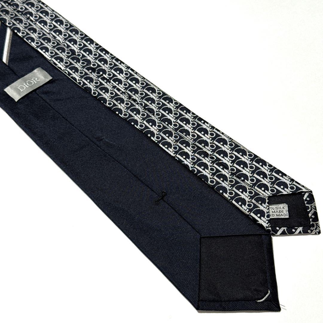 美品　ディオールオム　ネクタイ　トロッター　オブリーク　ジャガード　手編み　高級