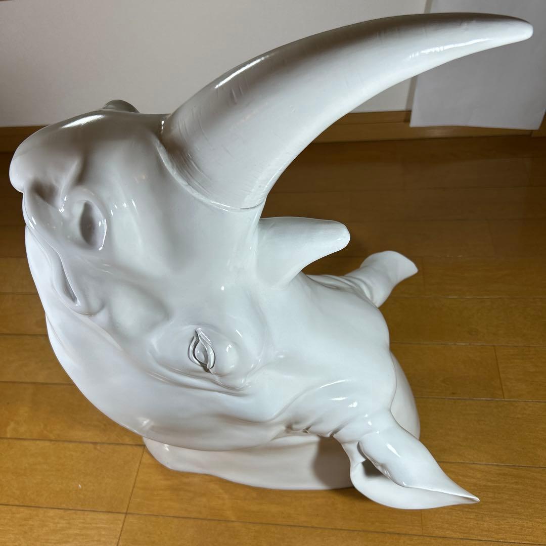 ホワイトサイの置物　壁掛けMaisons du Monde フランス製