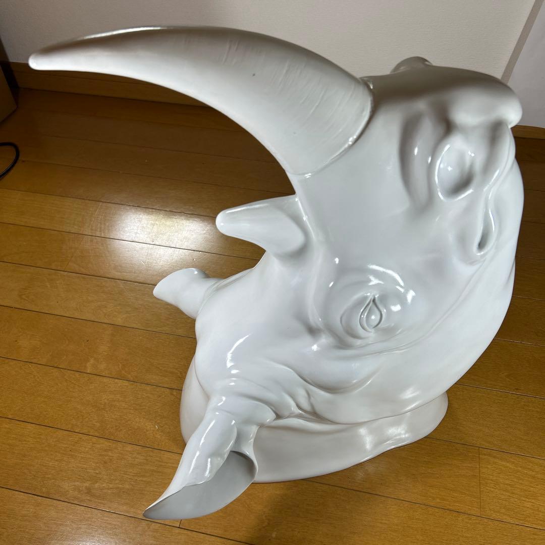 ホワイトサイの置物　壁掛けMaisons du Monde フランス製