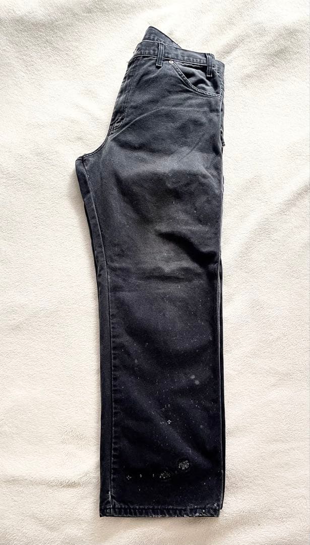 00s ディッキーズ ペインターパンツ ワーク ブラック ダメージ ダック