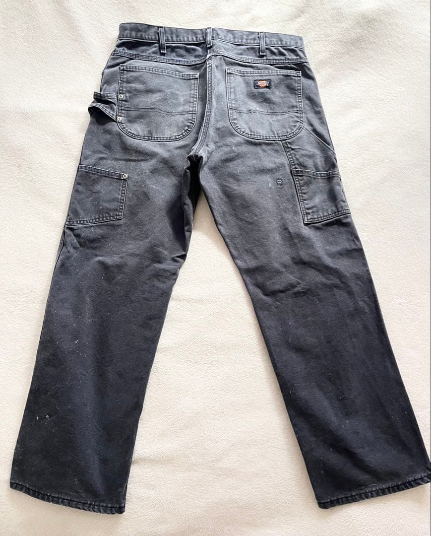 00s ディッキーズ ペインターパンツ ワーク ブラック ダメージ ダック