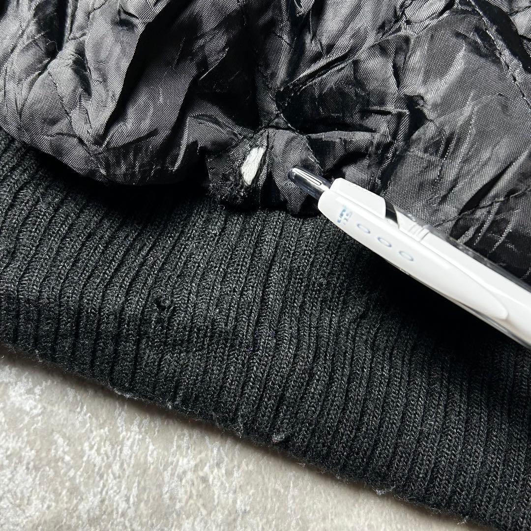 Ford ウール×本革 レザースタジャン オールブラック アメ車 アメカジ L