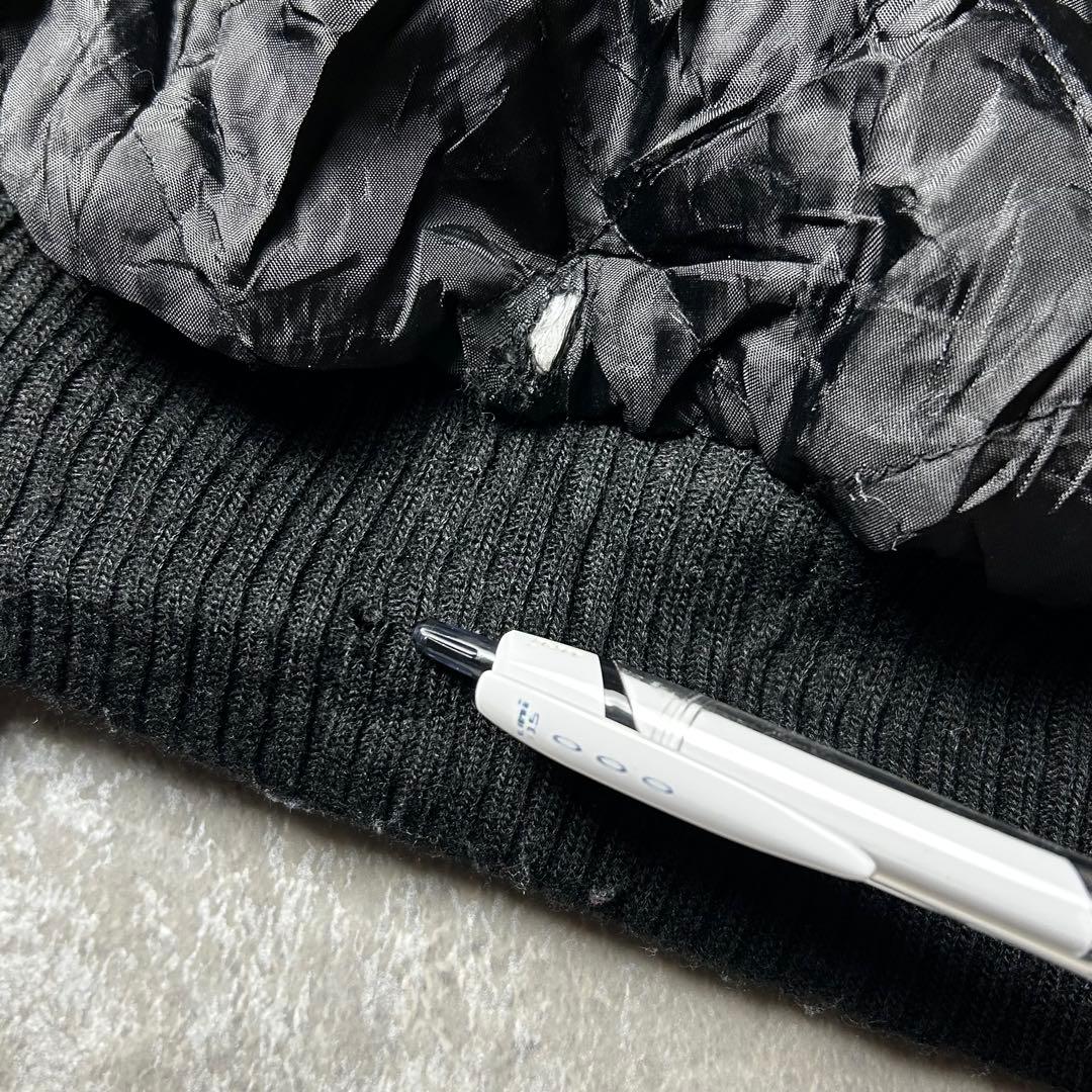 Ford ウール×本革 レザースタジャン オールブラック アメ車 アメカジ L