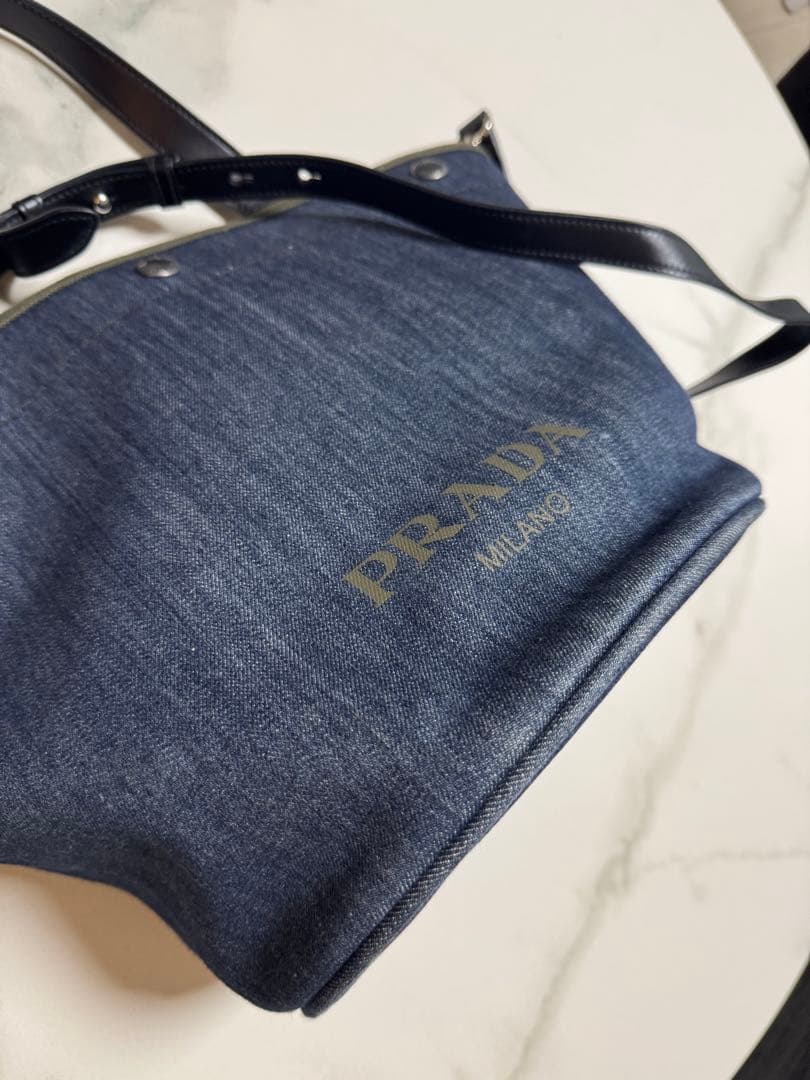 ぽ*ん様 PRADA ダークデニム トートバッグ