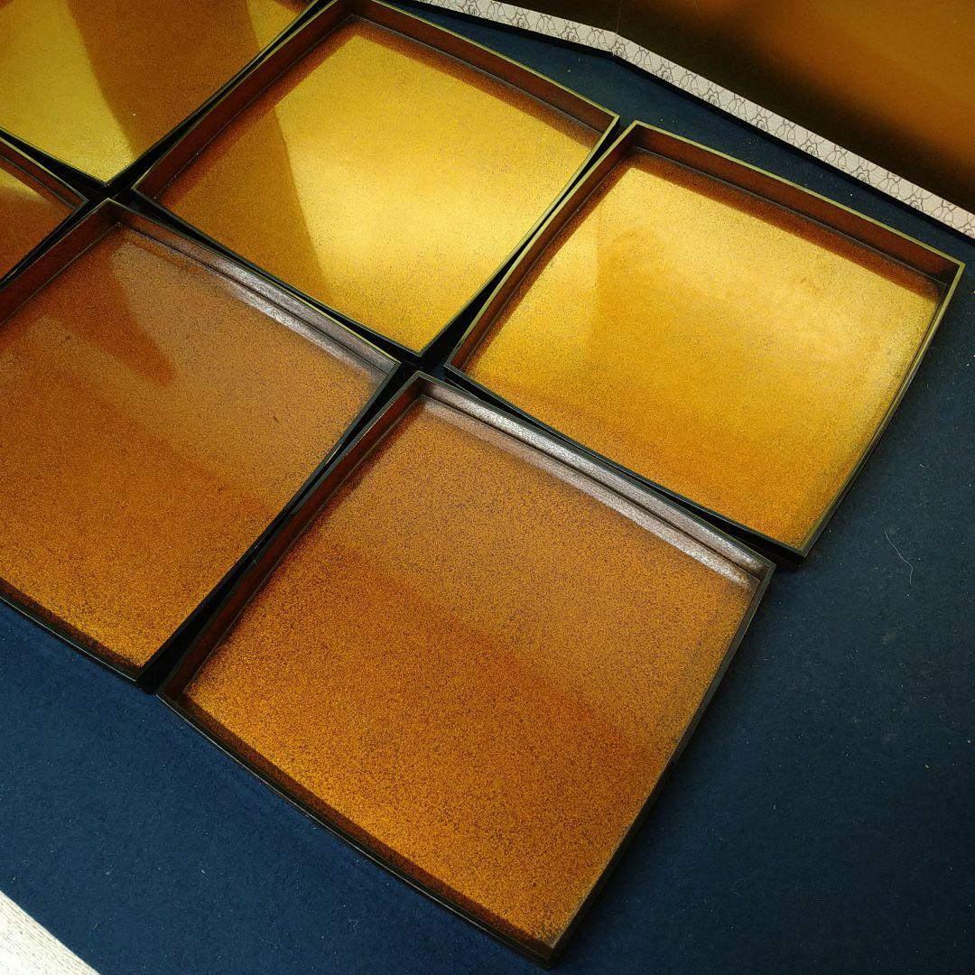 ビコットAB71 輪島塗り 総梨地 膳 四方膳 八客 懐石膳会席膳 時代物