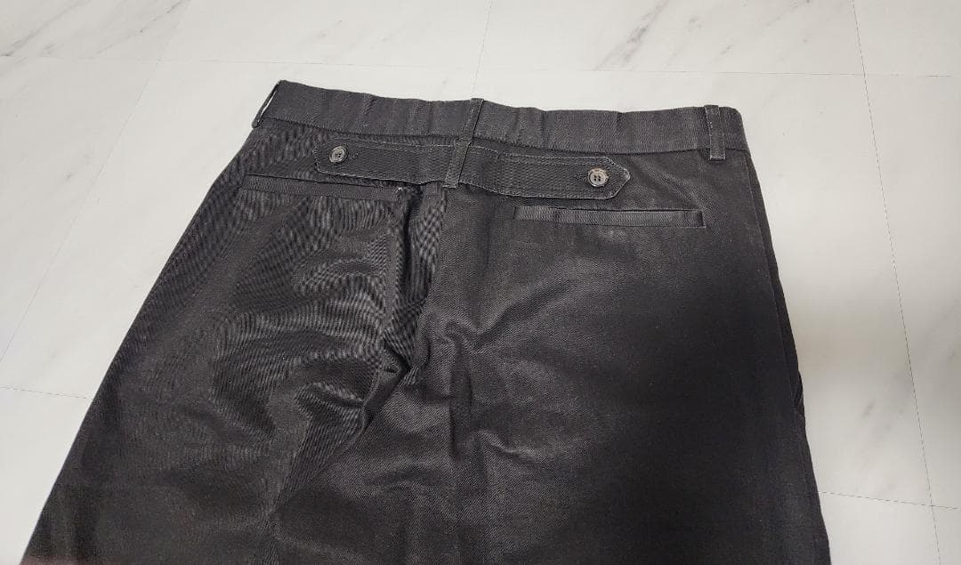 ディオールオム 2004年AW ブラック コットン パンツ 46