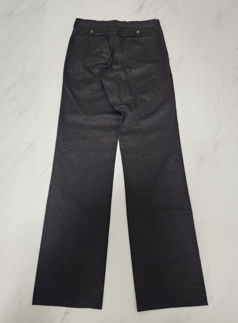 ディオールオム 2004年AW ブラック コットン パンツ 46