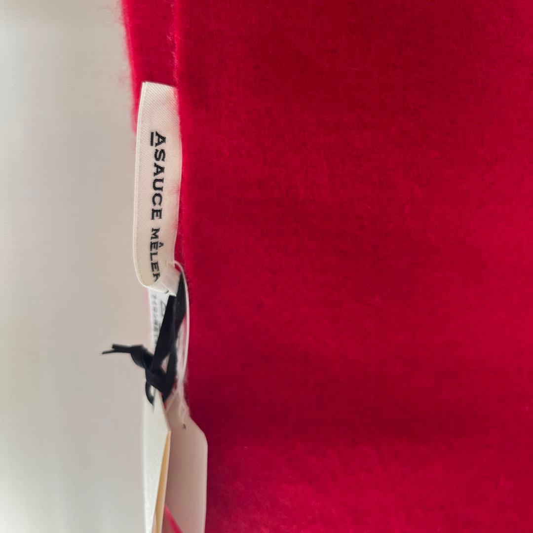 りょうち　ASAUCE MÉLER 赤 マフラー　ストール　アソースメレ