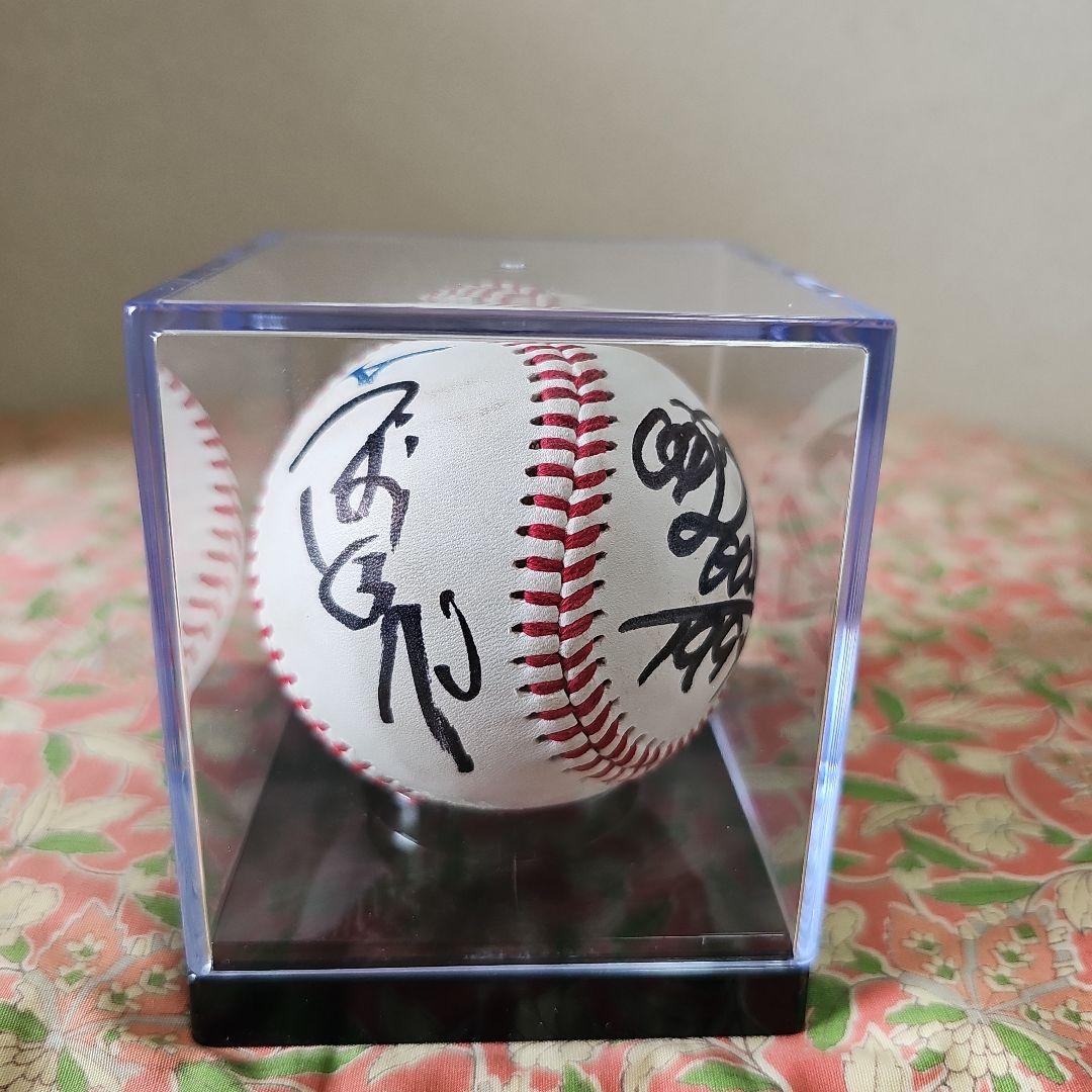 つば九郎&ドアラ 直筆サインボール 実試合球ケース付き レア物