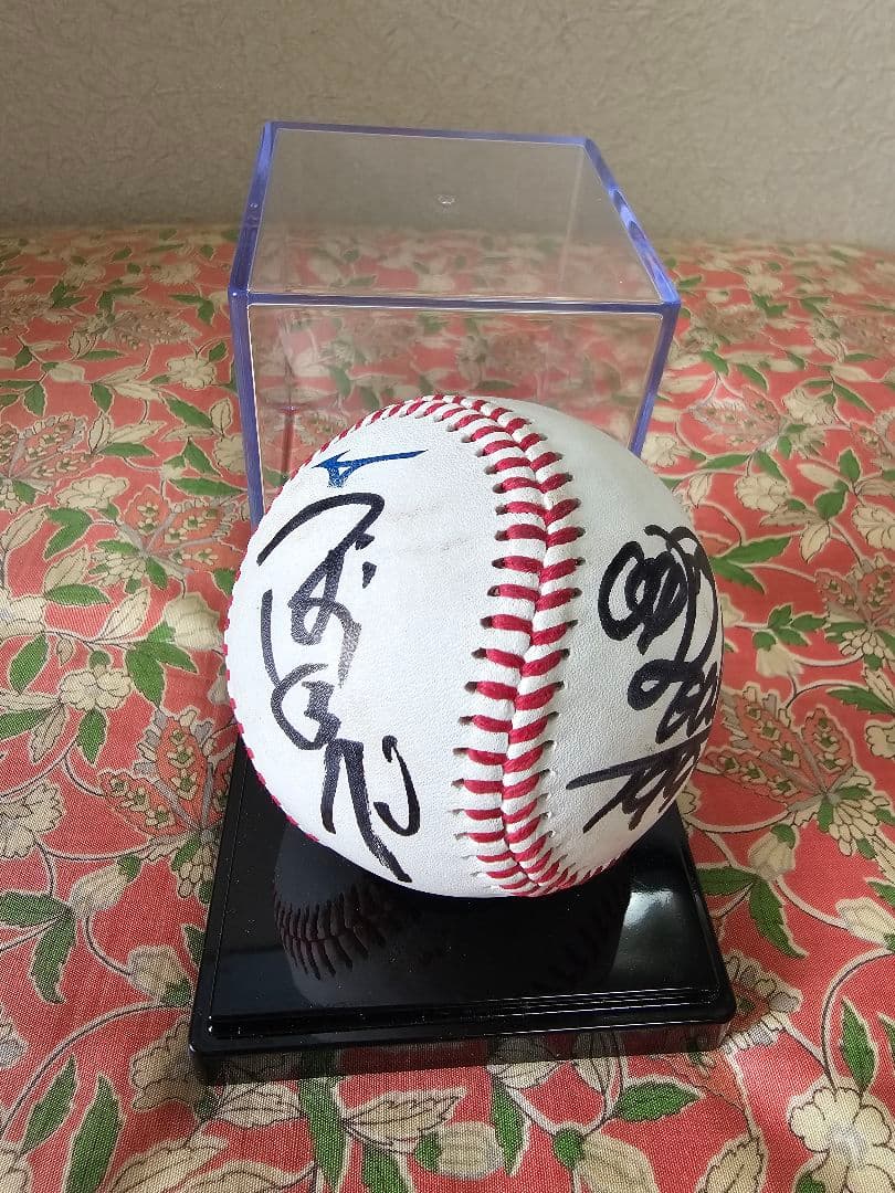 つば九郎&ドアラ 直筆サインボール 実試合球ケース付き レア物