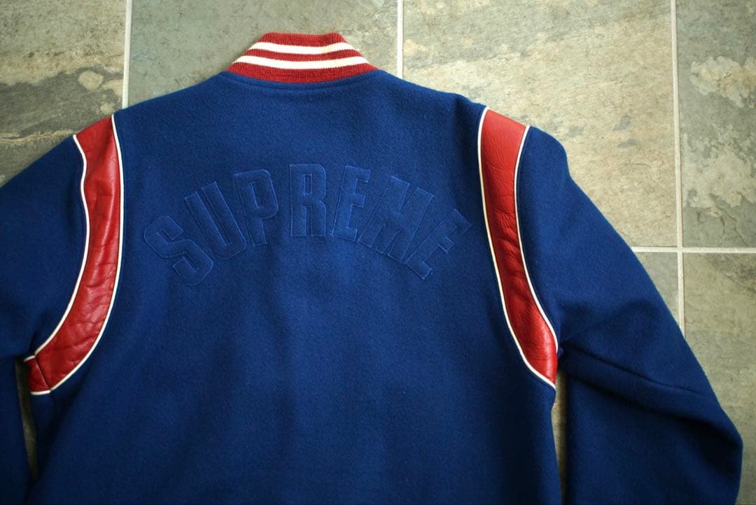 XL 02aw 常田着 初期 Supreme レザー スタジャン old 青