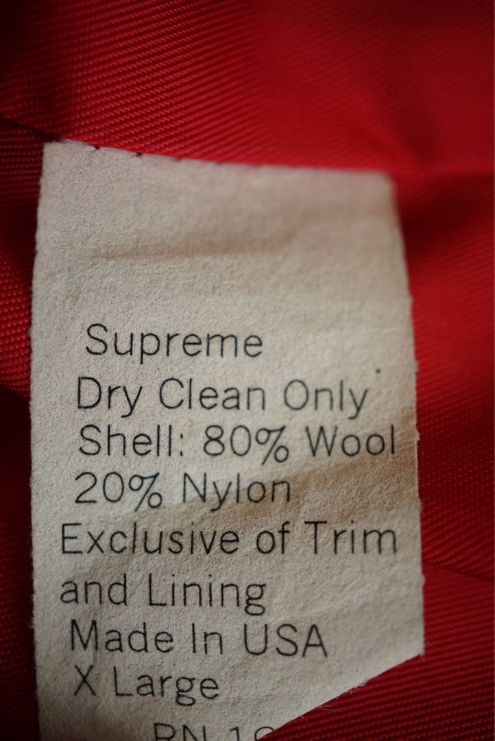 XL 02aw 常田着 初期 Supreme レザー スタジャン old 青