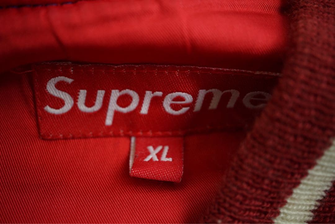 XL 02aw 常田着 初期 Supreme レザー スタジャン old 青