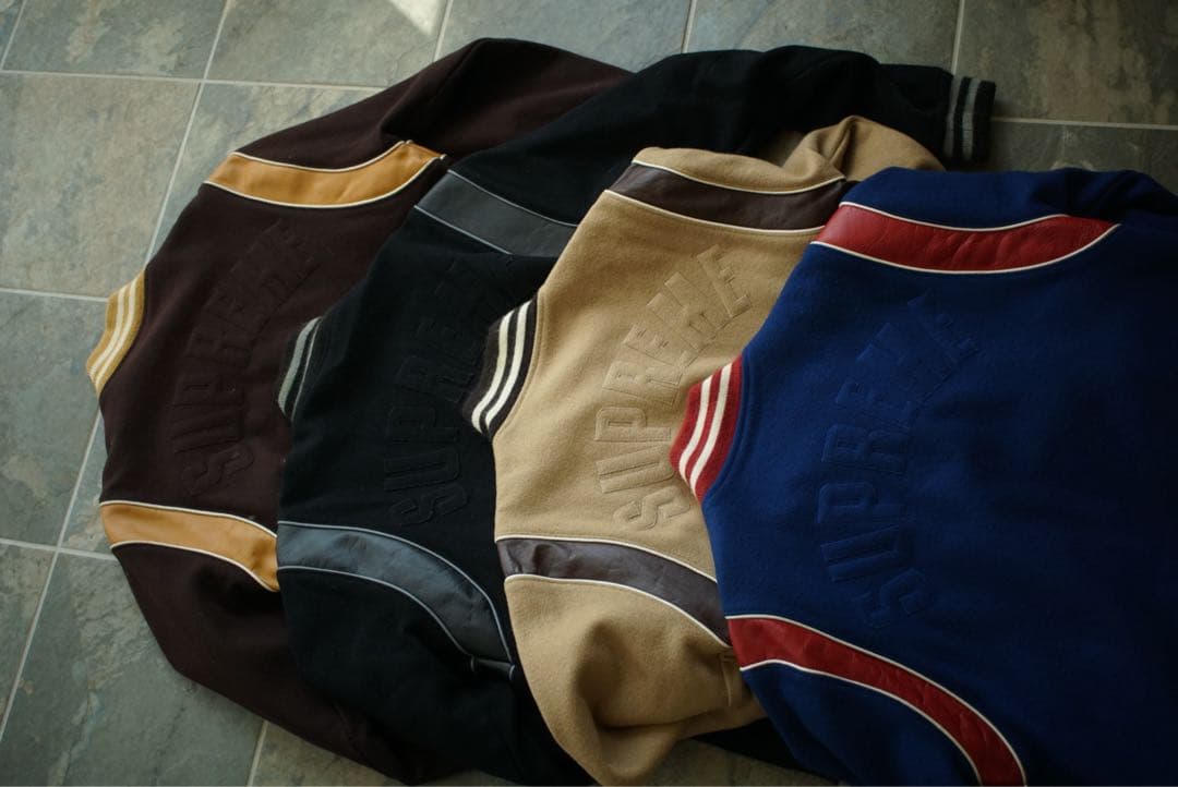 XL 02aw 常田着 初期 Supreme レザー スタジャン old 青