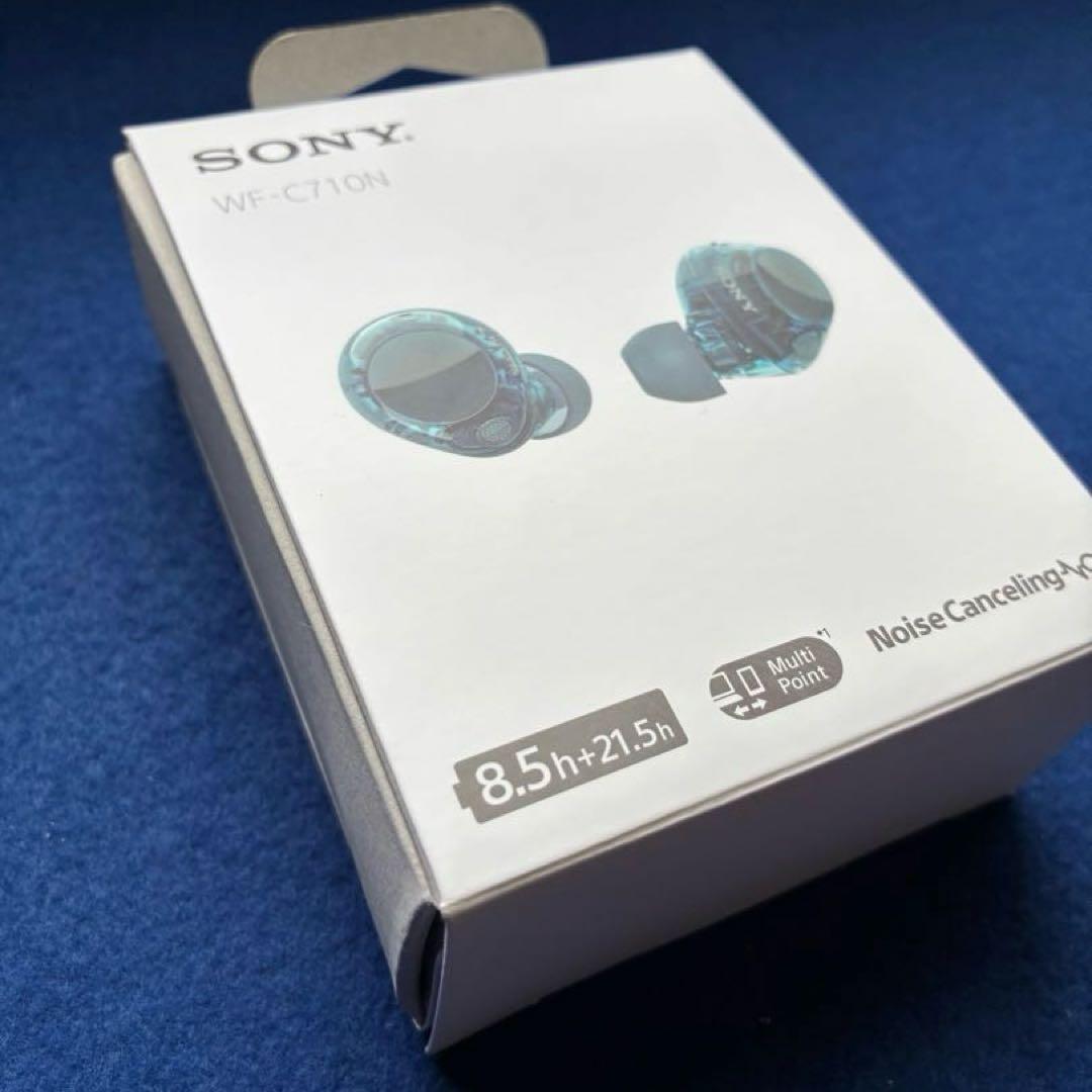 【美品動作品】SONY WF-C710N グラスブルー スケルトン 2025年製
