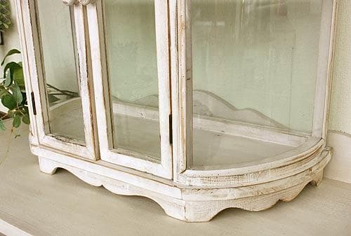 シャビー アールキャビネット コベントガーデン アンティーク 飾り棚 KK-15