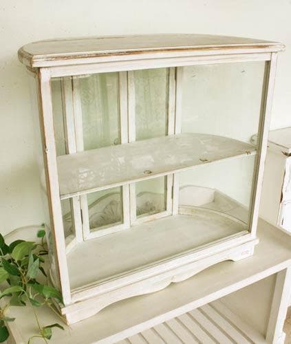 シャビー アールキャビネット コベントガーデン アンティーク 飾り棚 KK-15