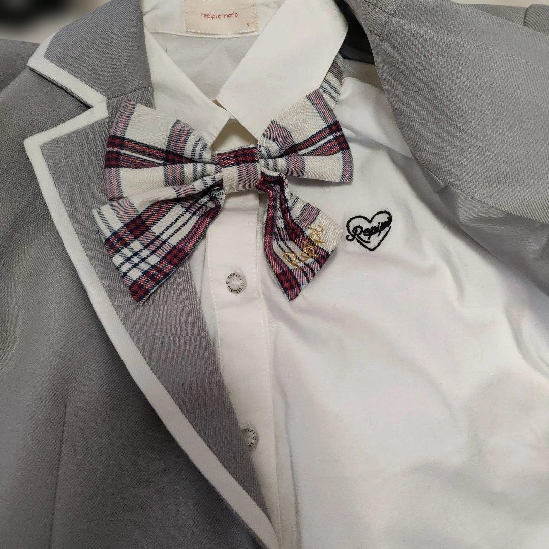 レピピアルマリオ 卒服 Sサイズ 150　グレー　チェックスカート