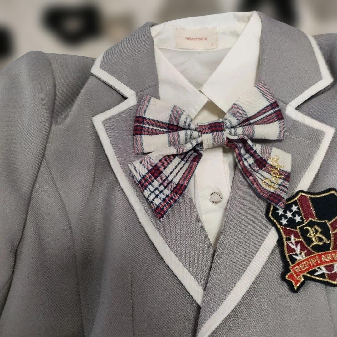 レピピアルマリオ 卒服 Sサイズ 150　グレー　チェックスカート